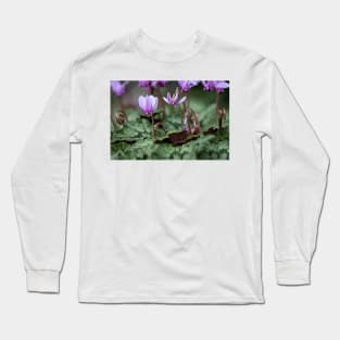 Cyclamen hederifolium (ivy-leaved cyclamen) Long Sleeve T-Shirt